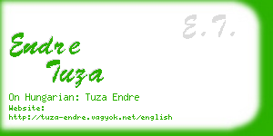 endre tuza business card